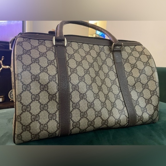 1980s Gucci GG Supreme Boston Speedy Carryall Handbag - Picture 9 of 16